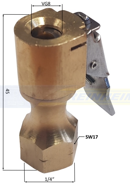 CO-Clip-Stecker offen, VG8 auf 1/4"