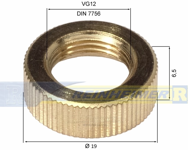 LN10B/Rändelmutter/VE20
